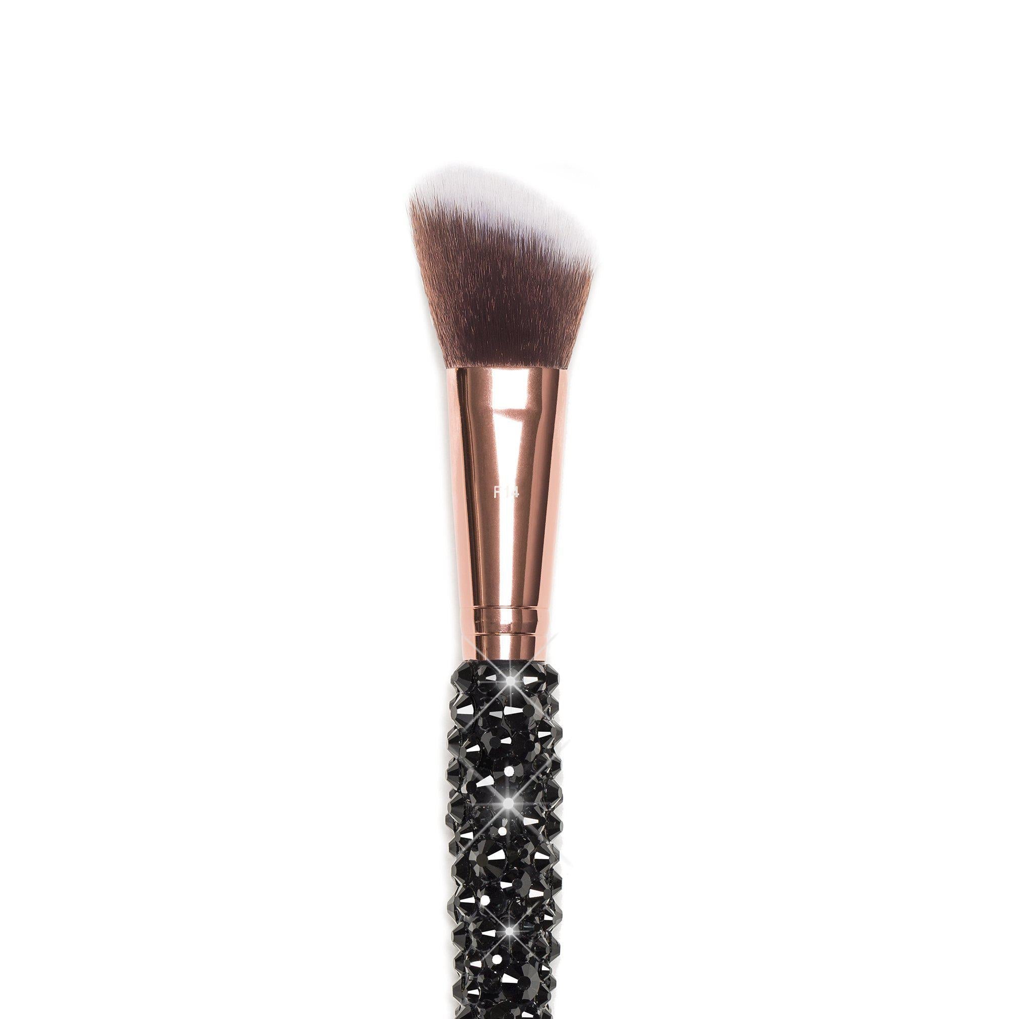 F14 - Angled Cheek Brush – Blinged Brushes